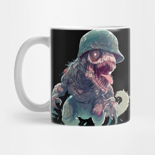 Spooky military zombie tyrannosaurus rex Mug